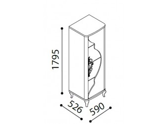 Шкаф витрина Легенда венге LEGN-12