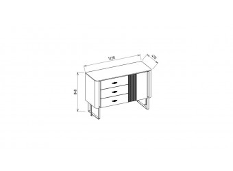 Стол туалетный-комод Миранте (Mirante) MINT-23