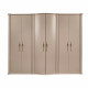 Шестистворчатый шкаф для одежды Моника (Капучино эмаль)