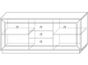Высокая Тумба под ТВ 1926 Прато (ясень светлый,жемчуг)