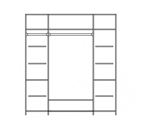 Шкаф для одежды Нинель ММ-167-01/04 (табак+тп)