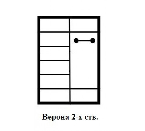 Двухстворчатый шкаф для одежды Верона MUR-102-05 st