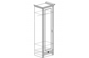 Однодверный шкаф в гостиную Орлеан 836 ясень светлый