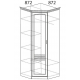 Угловой шкаф для одежды Орлеан 837 ясень светлый