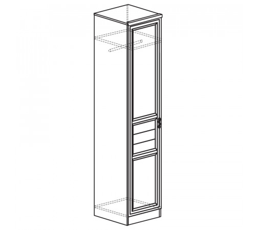 Одностворчатый шкаф для одежды Лира 41 темный